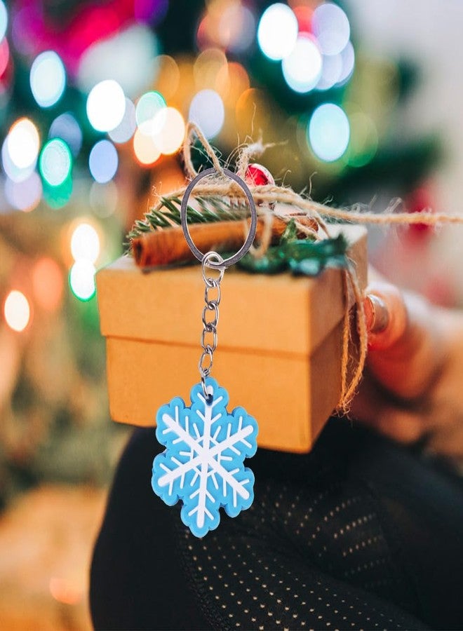 iMagitek 24 Pack Snowflake Keychains for Christmas Party Decorations, Christmas Stocking Gifts - Image 4