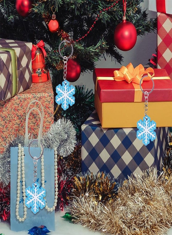 iMagitek 24 Pack Snowflake Keychains for Christmas Party Decorations, Christmas Stocking Gifts - Image 3