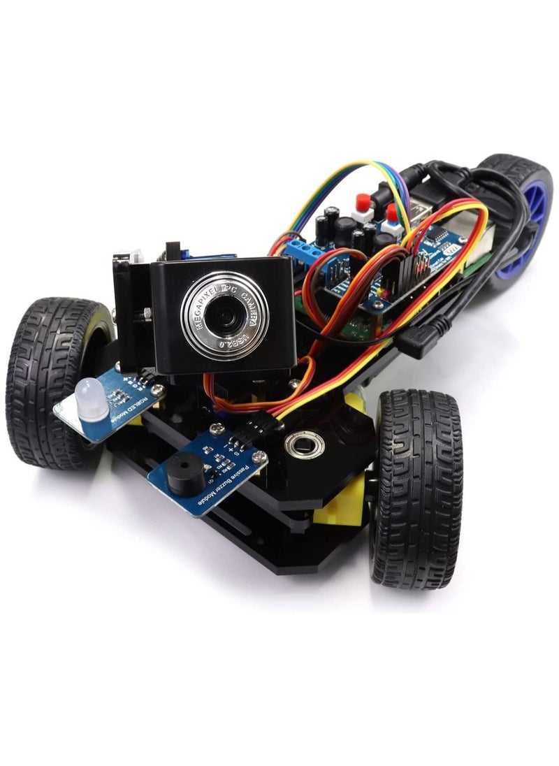 FREENOVE - FREENOVE Three Wheeled Smart Car Kit for Raspberry Pi:  4, B, 3, B plus, A plus , Robot Project, APP Control, Live Video, Ultrasonic Ranging, Camera Servo Wireless RC (Raspberry Pi NOT Included) - Image 1