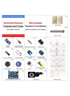 FREENOVE FREENOVE Three Wheeled Smart Car Kit for Raspberry Pi:  4, B, 3, B plus, A plus , Robot Project, APP Control, Live Video, Ultrasonic Ranging, Camera Servo Wireless RC (Raspberry Pi NOT Included)  - Image 2