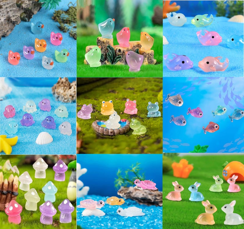 Chocozone Pack of 50 Animal Miniatures Garden Decoration Items Landscape Fairy Garden Décor Home Decorations (Random Designs) - Image 1