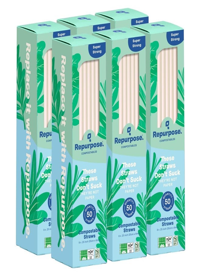 Repurpose Compostables PHA Straws, 300 Count, BPA Free, No PFAS Added, Recyclable Packaging - Image 1