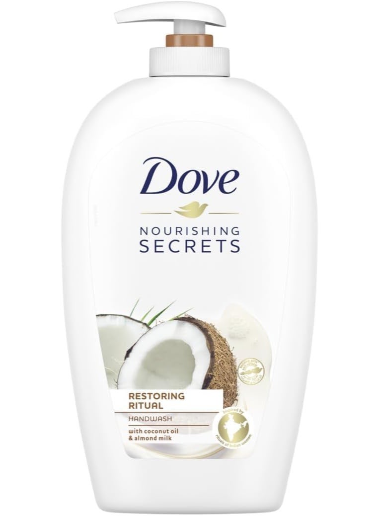 Dove NOURISHING SECRETS RESTORING RITUAL HANDWASH with coconut oil & almond milk 500 ml - Image 1