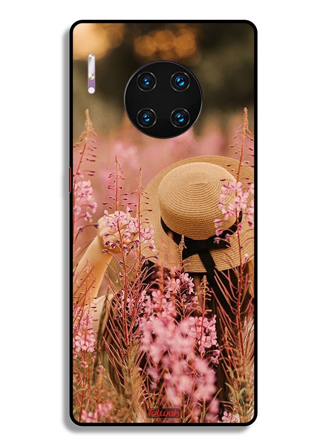 Tolwak Huawei Mate 30E Pro 5G Protective Case Cover Hat Girl In Flowers - Image 2