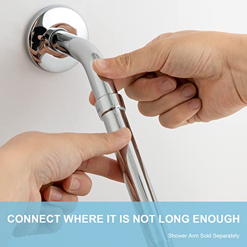 OFFO Shower Head Extension Arm, Shower Arm Extension Shower Head Extender Made of 304 Stainless Steel Shower Pipe Extension, Chrome 6 in - Image 2
