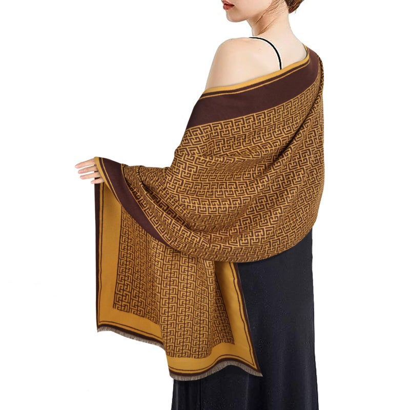 EXTREE Scarfs for Women Pashmina Silky Shawl Wrap for Evening Dressing Blanket Open Front Poncho Cape - Image 5