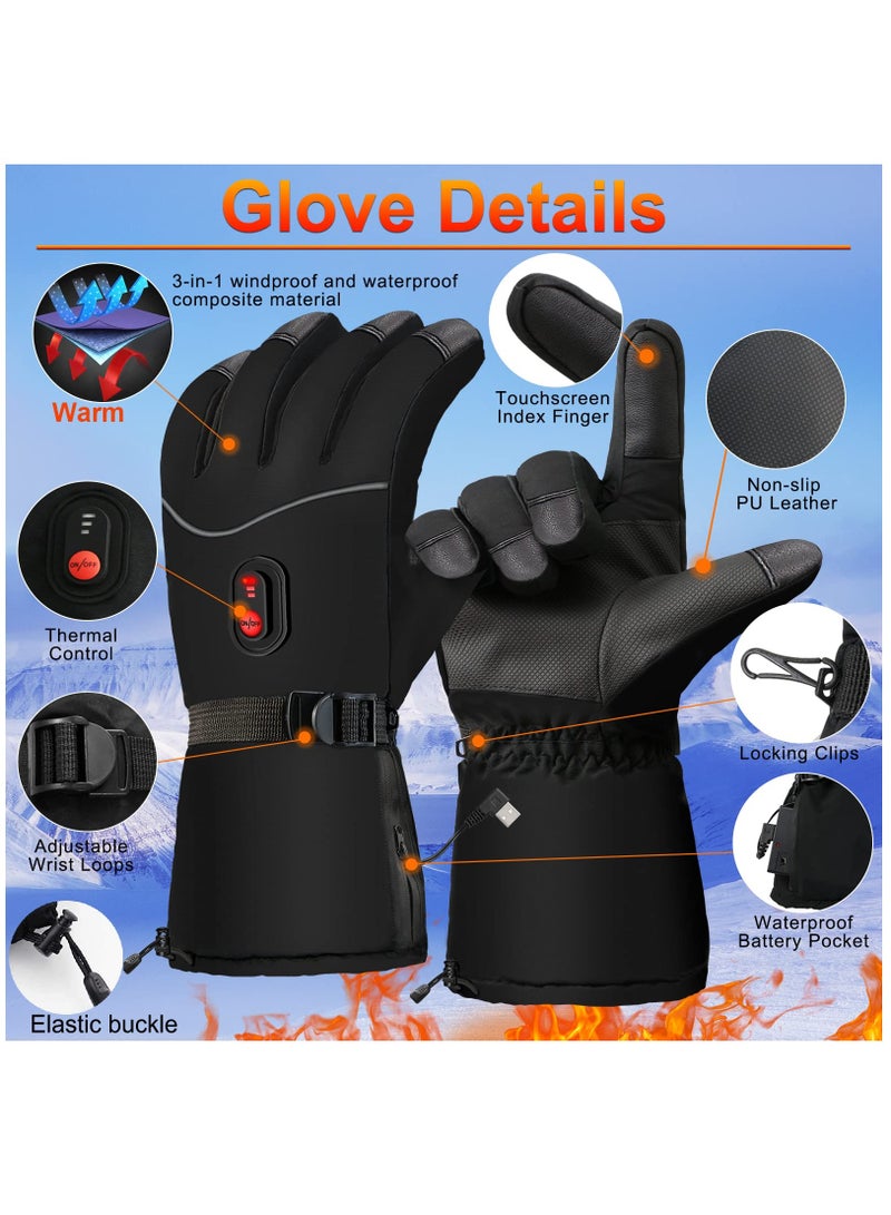 Generic Electric Heated Gloves for Men and Women - Waterproof, Windproof Touchscreen Hand Warmers for Winter Camping, Cycling, Skiing, Hiking, and Outdoor Work. - Image 2