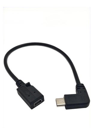 USB Type C to Mini USB Cable, 90 Degree USB-C Male to Mini USB Female Adapter Converter for MacBook Pro, Laptop, Android Devices(Only for Charging) (TypeC to Mini) - pzsku/Z2365CBA48284953BA262Z/45/1744361280/5c78dcf0-28bf-43b3-bf22-a893bf230a59