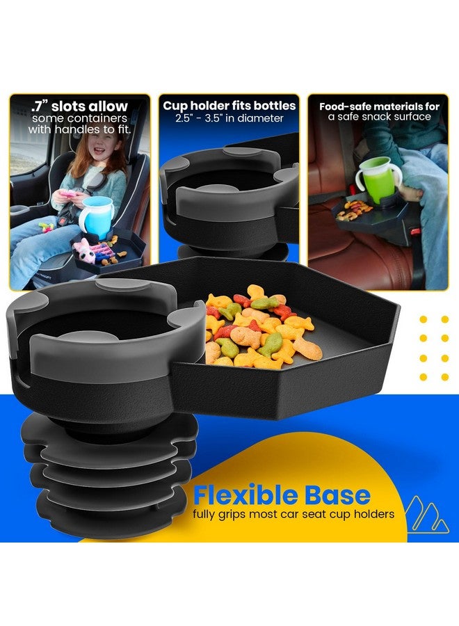 Integral Kids Travel Tray - Large Base - Car Seat and Car Cup Holder Tray - Tray for Snacks, Entertainment, Toys - Includes Cup Holder - Fits Most Car Seats - Image 2