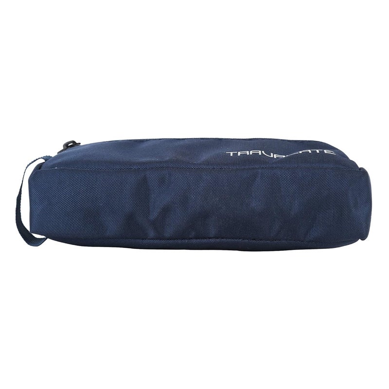 TRAVALATE ® Polyester Toiletry Bag Makeup Shaving Kit Pouch | Aider Rust Polyester Travel Kit Bag with Belt for Men and Women (Blue_TR1319) - Image 5