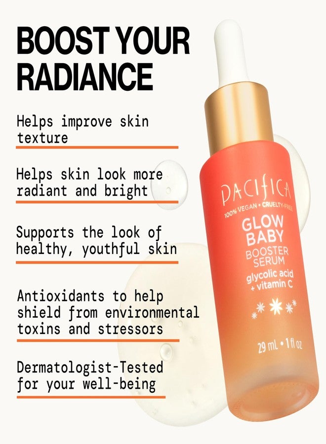 Pacifica Glow Baby Super Lit Booster Serum & VitaGlow Vitamin C Face Cream Brighten & Hydrate Skincare Bundle Daily Antioxidant Moisturizer Set for Radiant, Even-Toned Skin - Image 5