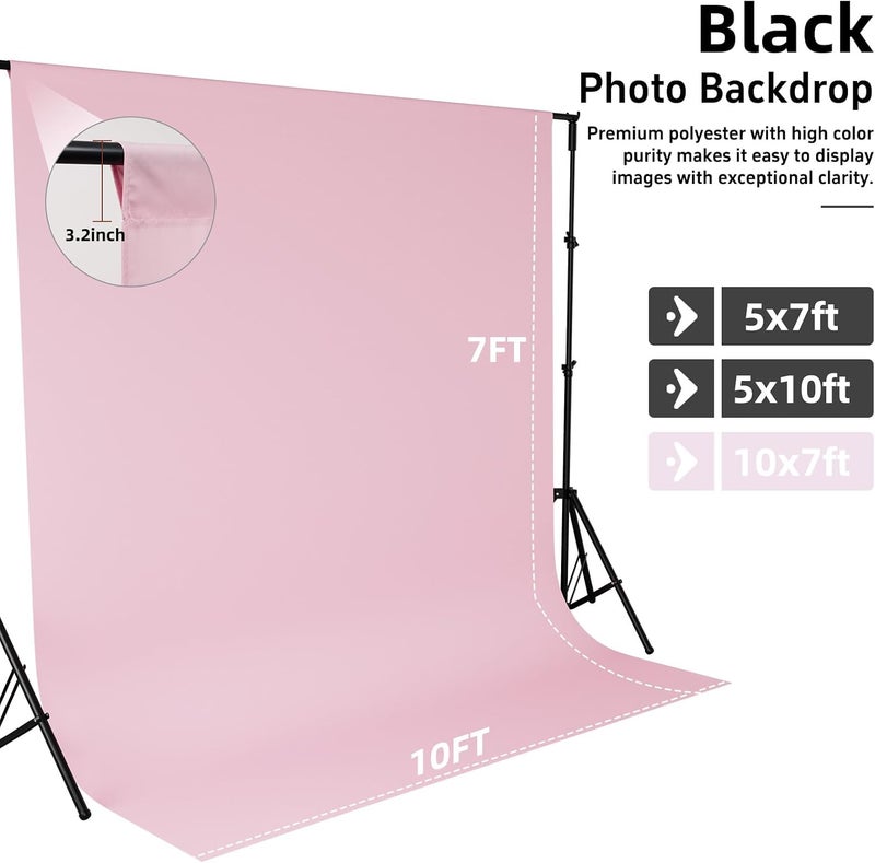 CIPAZEE Pink Backdrop,10x7FT Pink Photo Backdrop for Photography Background Backdrops Curtain for Portraits Studio Photoshoot Halloween Party Screen Video Recording - Image 4