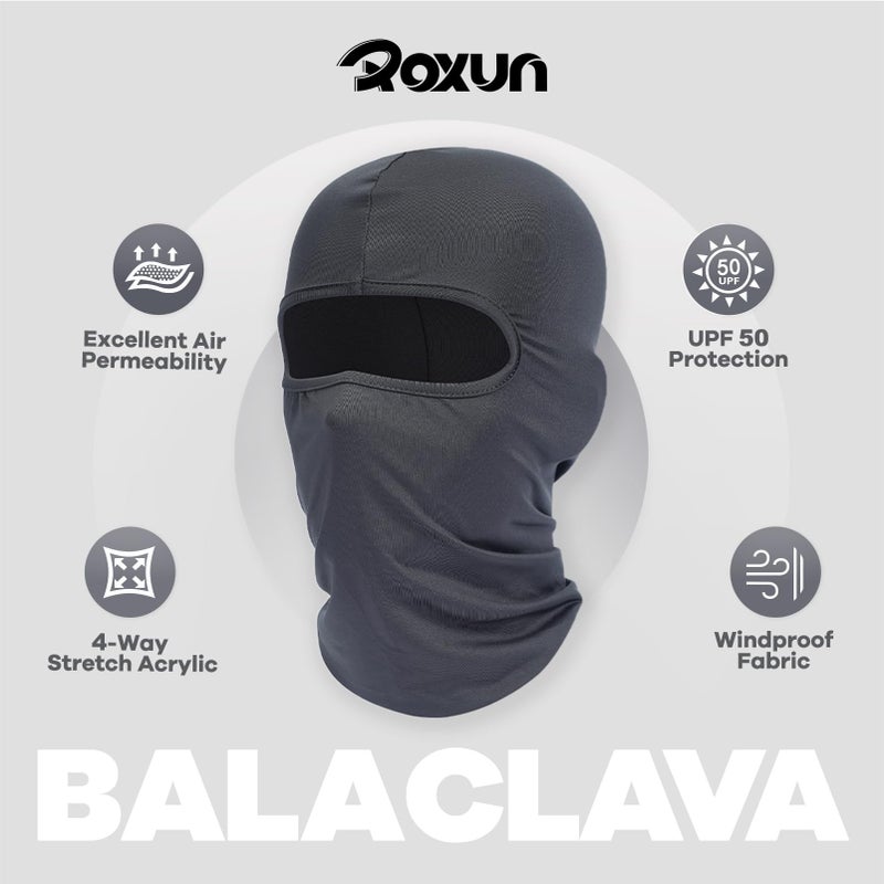 ROXUN Ski Mask Balaclava Shiesty, 2 Pack Cold Winter Warm Windproof Motorcycle Neck Gaiter for Men/Women White - Image 2