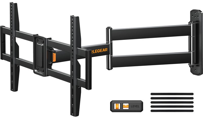 Perlegear Corner TV Wall Mount Long Arm TV Mount Bracket for 32-75 Inch TVs-Full Motion Wall Mount with 32.37â€ Extension & Swivel Articulating Arm & Tilt, MAX VESA 600x400mm, Holds up to 100 lbs - Image 1