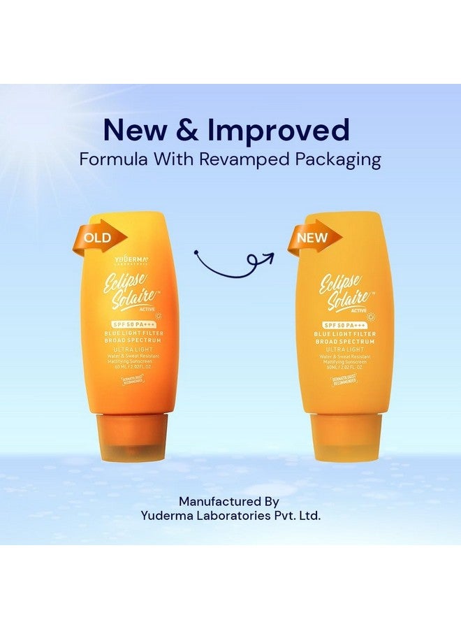 Yuderma Eclipse Solaire Mattifying Sunscreen SPF 50 PA+++, 60ml - Image 3