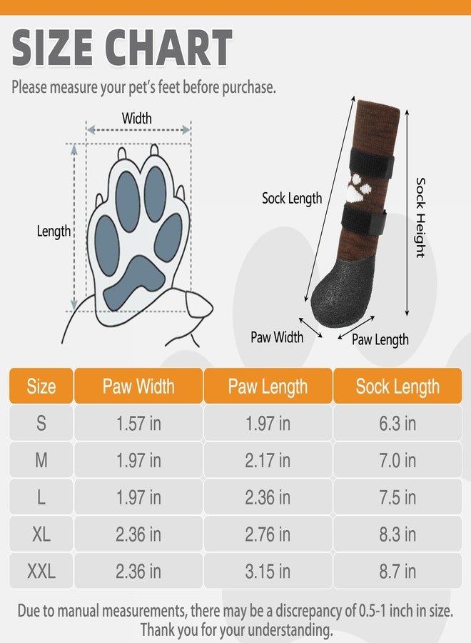 KOOLTAIL Anti Slip Dog Socks to Prevent Licking Paws for Hot/Clod Pavement, Waterproof Long Snow Dog Boots&Paw Protectors with Straps Traction Control for Hardwood Floor for Small Medium Large Dogs - Image 2