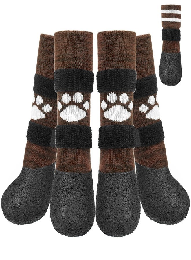 KOOLTAIL Anti Slip Dog Socks to Prevent Licking Paws for Hot/Clod Pavement, Waterproof Long Snow Dog Boots&Paw Protectors with Straps Traction Control for Hardwood Floor for Small Medium Large Dogs - Image 1