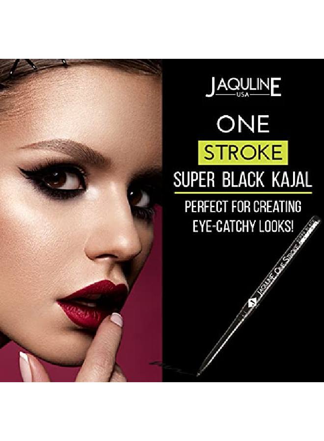 Jaquline USA كاجال أونستروك سوبر بلاك توين باك مقاوم للتلطخ ومقاوم للماء أسود (عبوة من 2) 0.30غ + 0.30غ = 0.60غ - Image 5