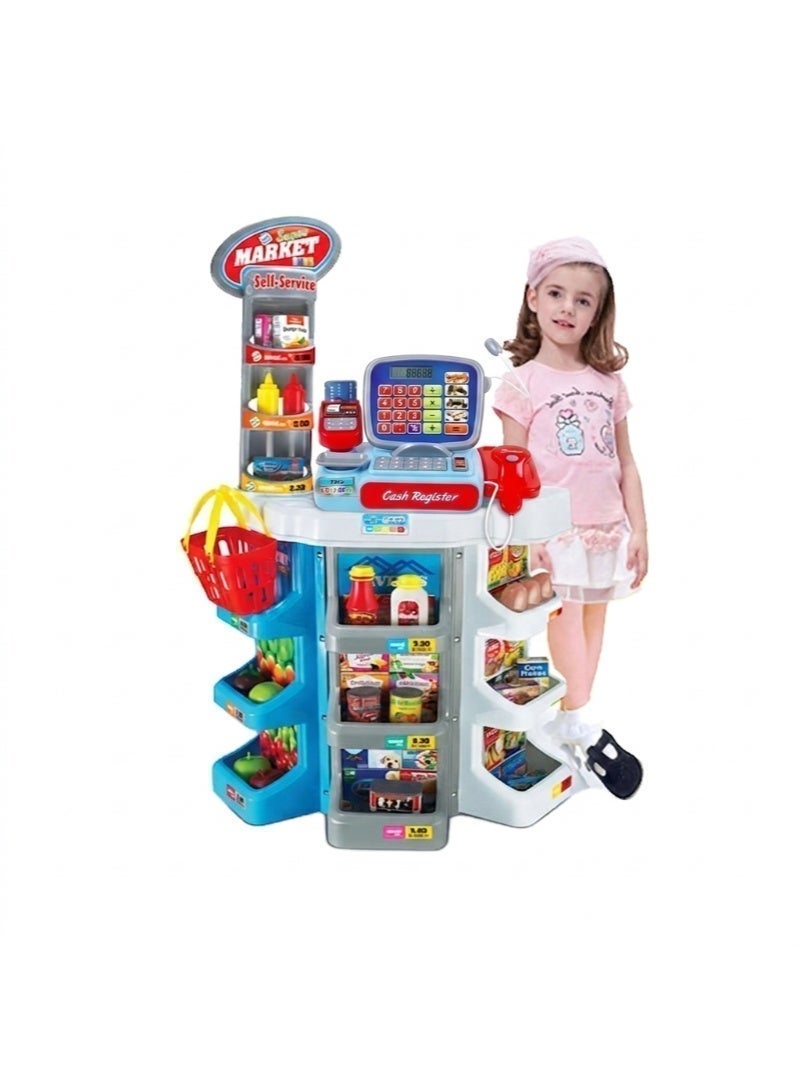 Lima Kids Supermarket Playset with Cash Register and Accessories – 24 PCS - Image 1