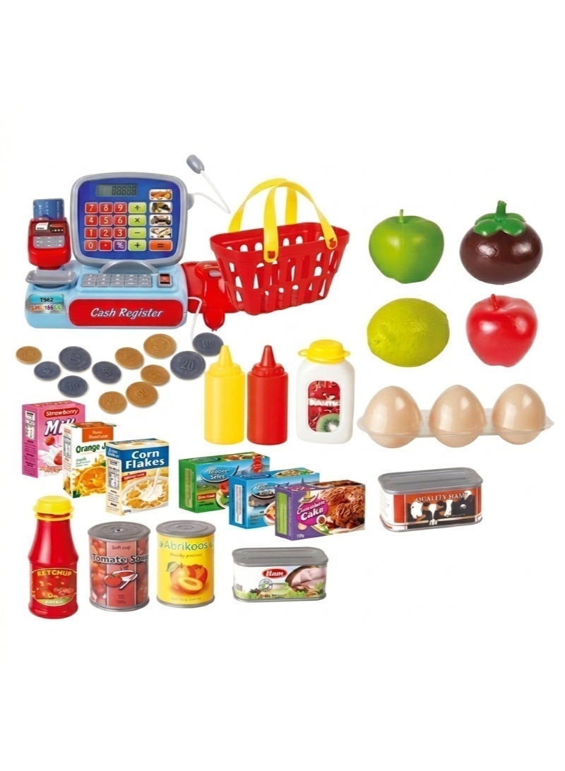 Lima Kids Supermarket Playset with Cash Register and Accessories – 24 PCS - Image 4