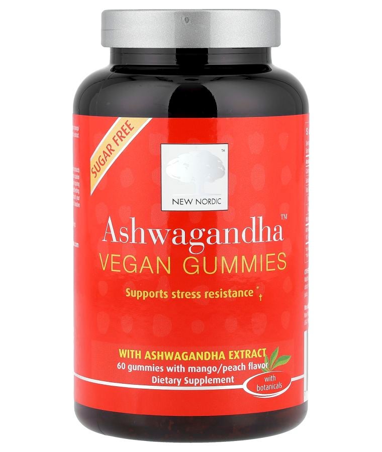 New Nordic Ashwagandha™ Vegan Gummies Mango/Peach 60 Gummies