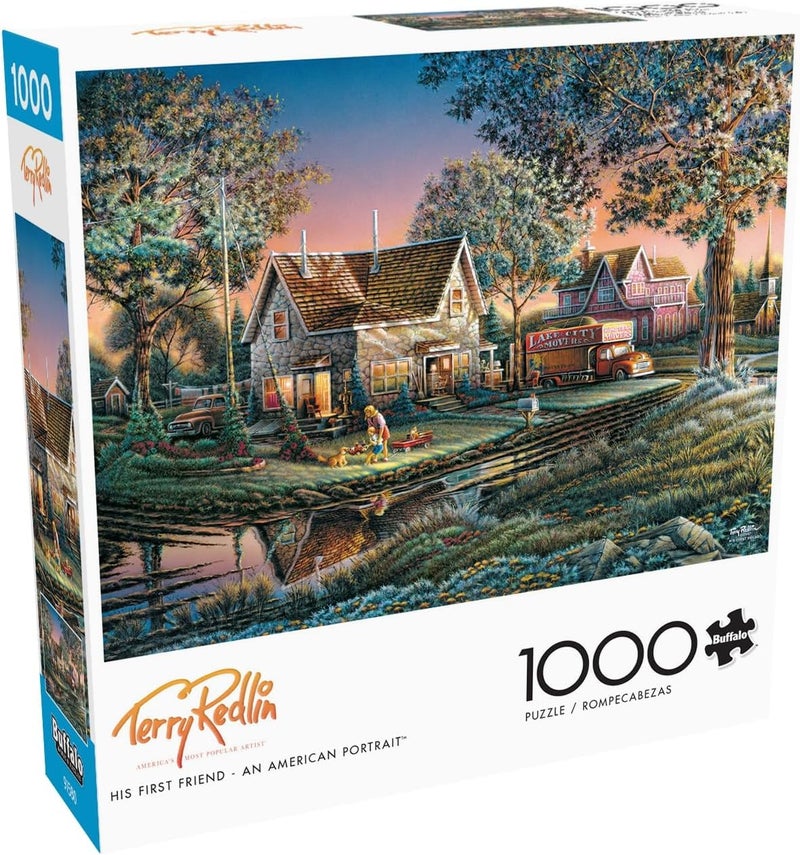 Buffalo Games Terry Redlin His First Friend 1000 Piece Jigsaw Puzzle for Adults Challenging Puzzle Perfect for Game Nights 1000 Piece Finished Size is 2675 x 1975 Large
