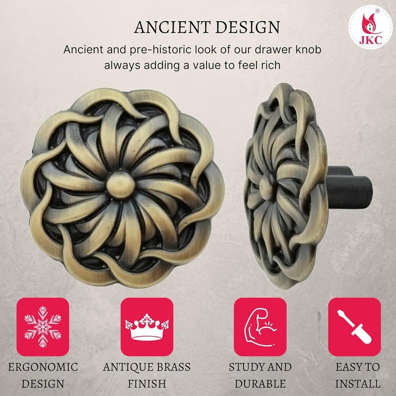 JKC Ply Antique EyeCatching Cabinet Handle Door Handles for Wardrobe Door Knob Drawer Handles and Pulls Drawer Knobs for Home Decor Pack of 6 - Image 3