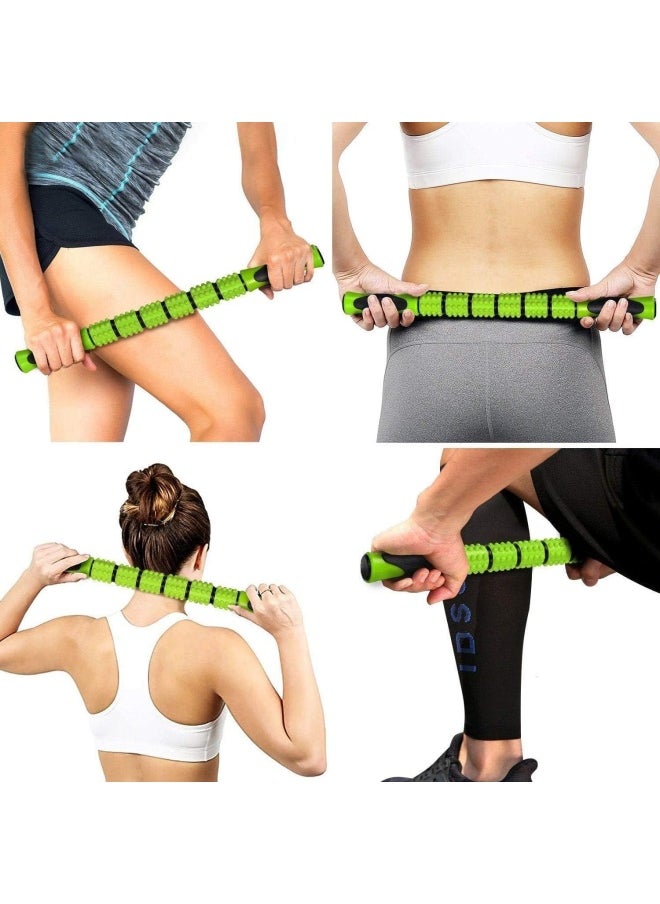 SKY-TOUCH 5 In 1 Fitness Foam Roller Set With Muscle Roller Stick And Massage Balls For Physical Therapy Pain Relief Myofascial Release Balance Exercise, Multicolour  - Image 4