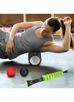 SKY-TOUCH 5 In 1 Fitness Foam Roller Set With Muscle Roller Stick And Massage Balls For Physical Therapy Pain Relief Myofascial Release Balance Exercise, Multicolour  - Image 3