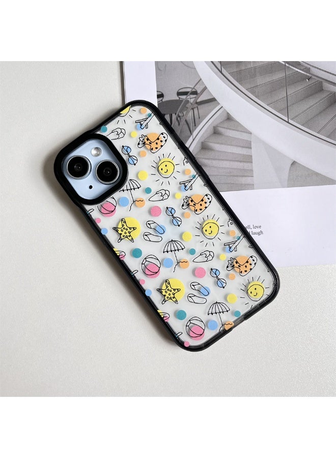 NIBEMINENT Beach By The Sea In Summer Protective TPU Case Cover For iPhone 14 Pro Max Clear - Image 1