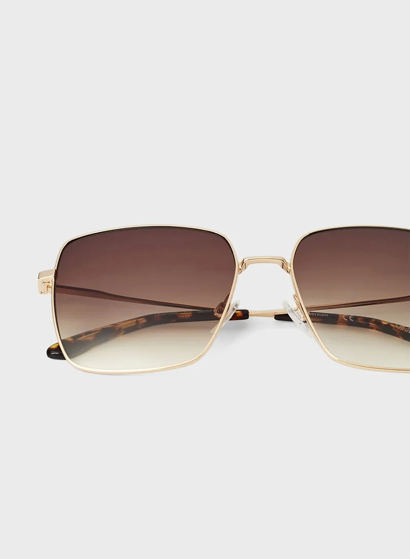 CALVIN KLEIN Full Rimmed Square Frame Sunglasses - Lens Size: 58 Mm