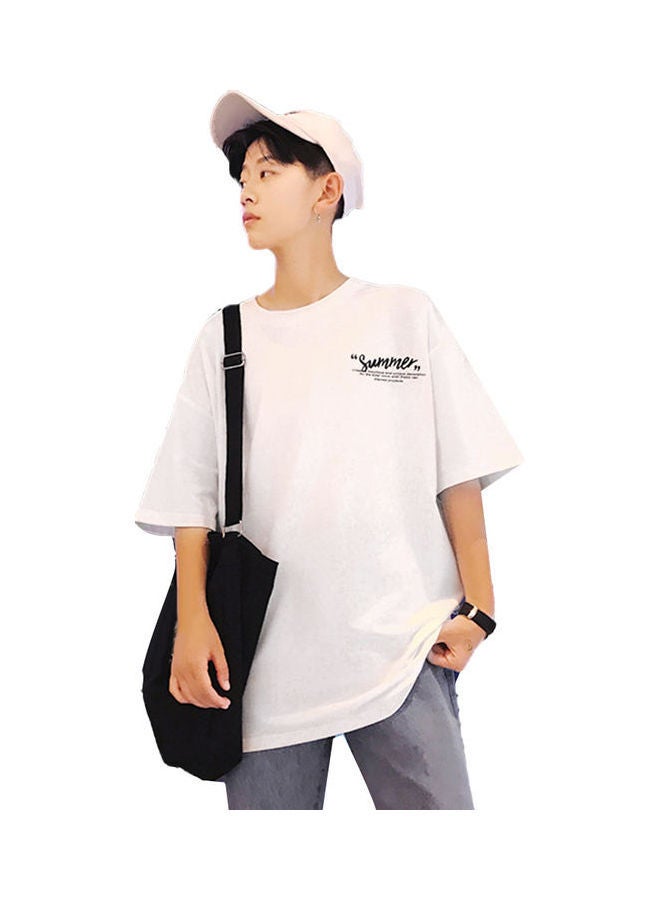 NIBEMINENT Summer Printed T-Shirt White - Image 1