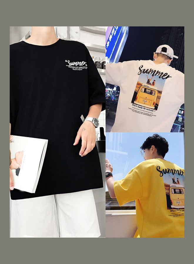 NIBEMINENT Summer Printed T-Shirt White - Image 2
