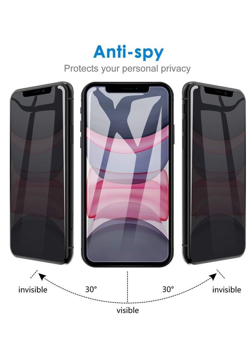 واقي شاشة زجاجي مقوى للخصوصية مع لاصقة كاملة لهاتف iPhone 13 Pro - زجاج الخصوصية - Image 4