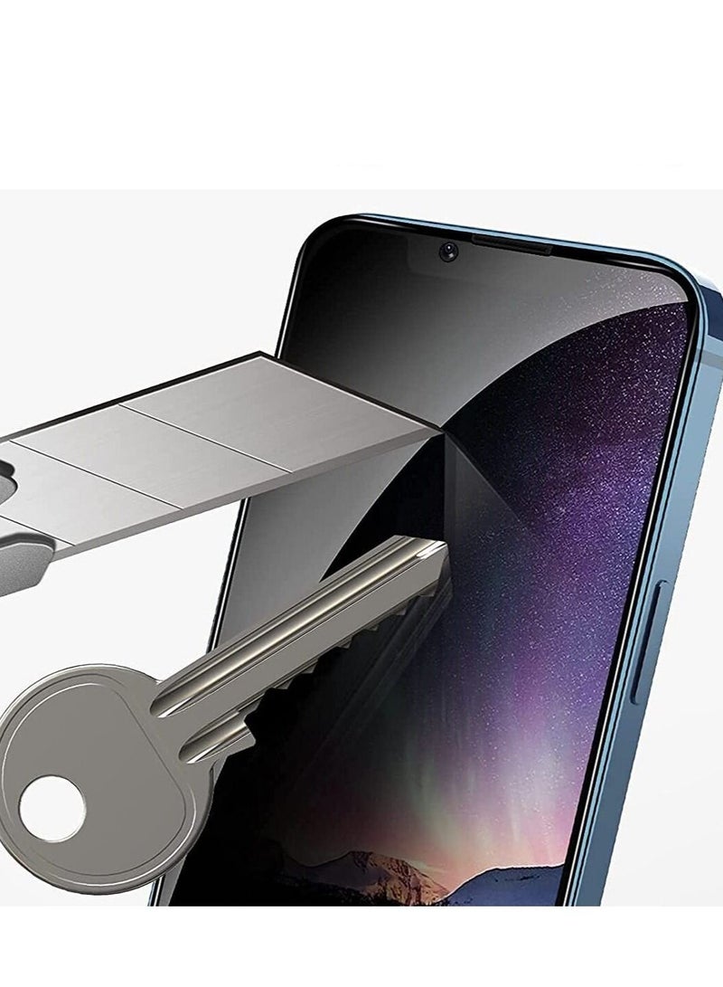 واقي شاشة زجاجي مقوى للخصوصية مع لاصقة كاملة لهاتف iPhone 13 Pro - زجاج الخصوصية - Image 3