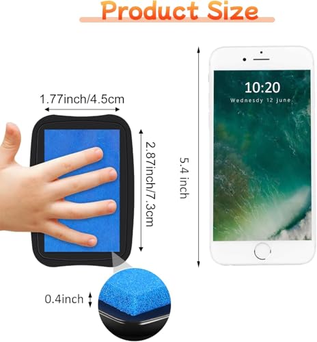 XoreArt Large Finger Ink Pads for Kids Washable Craft Ink Stamp Pads, 16 Color DIY for Rubber Stamps, Paper, Scrapbooking, Wood Fabric, Best Gift for Kids(Each Sponge Size 2.87"X1.77") - Image 3