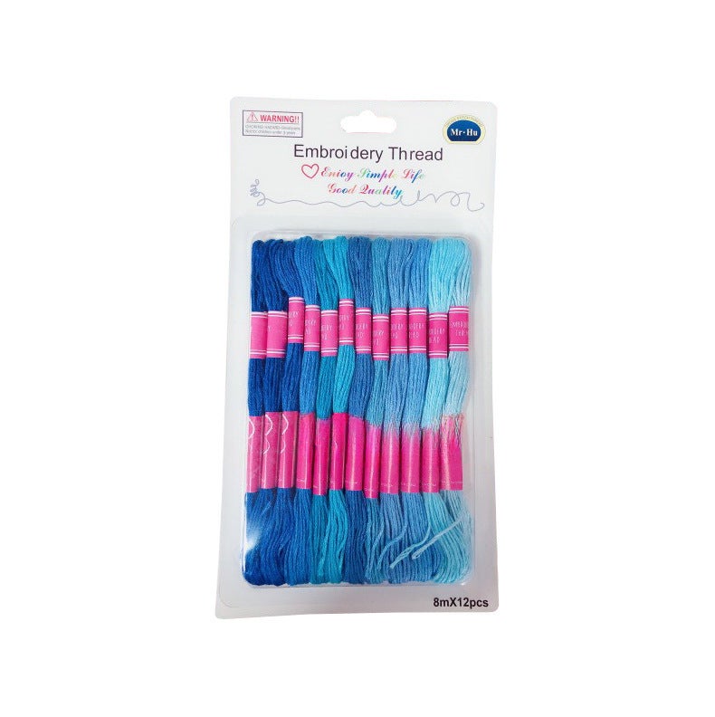 DMC Embroidery Floss Organizer, 50-100 Color Set, Eco Cotton 8m, 12 Card PackCross stitch 12 Blue Line (suction card) Cross stitch 12 Blue Line (suction card) 