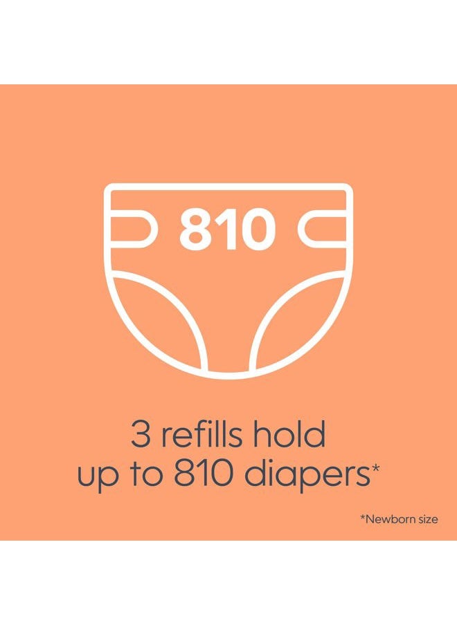 Diaper Genie Bags Refills 270 Count (Pack of 3) Clean Laundry Scent | Diaper Pail Refills with Max Odor Lock | Holds up to 810 Newborn Diapers  - Image 2