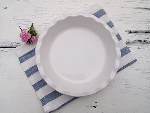 Emile Henry Made In France 9 Inch Pie Dish, White - Image 2