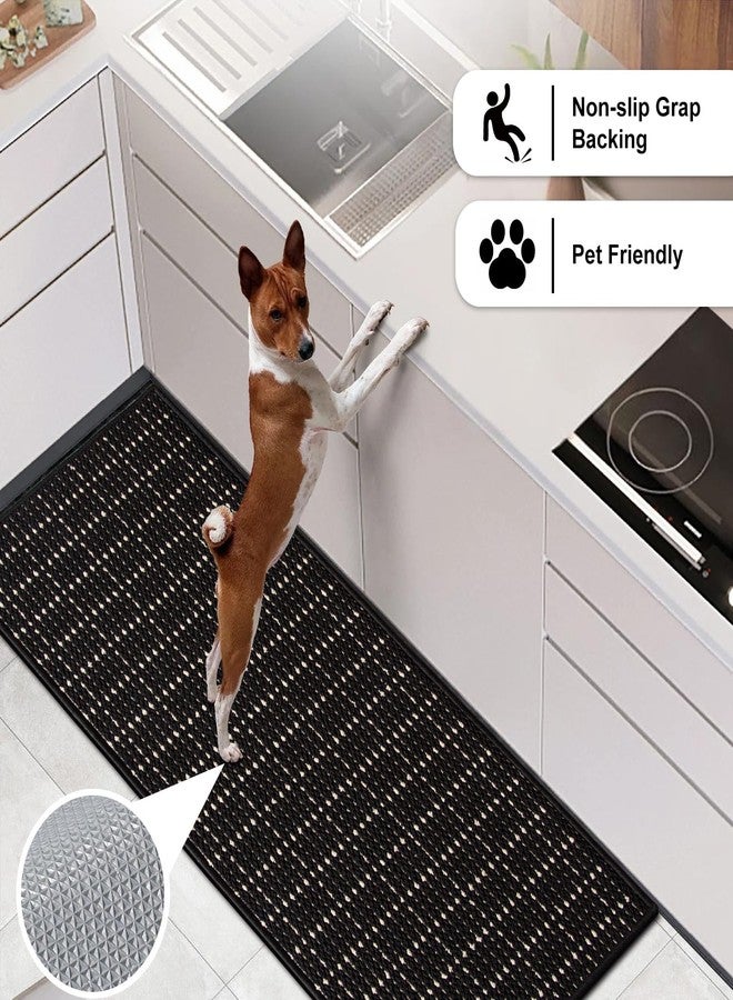 eqivei Kitchen Rugs Non Skid Washable Set of 2 PCS, 20"x 47"+20"x 32", Absorbent Runner Rugs Front of Sink, Kitchen Mats for Floor, Home Decor Accessories - Image 4