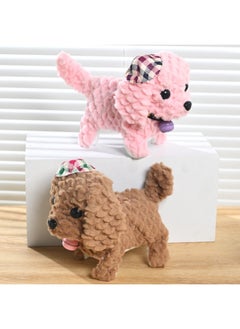 Generic Simulation Of Lamb Fleece Electric Dog Wearing A Hat Bell When The Doll Dog Can Walk Can Call The Shaking Head Tail Dog Children's Gift-color:plaid Dog White  - Image 3