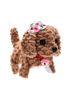Generic Simulation Of Lamb Fleece Electric Dog Wearing A Hat Bell When The Doll Dog Can Walk Can Call The Shaking Head Tail Dog Children's Gift-color:plaid Dog White  - Image 5