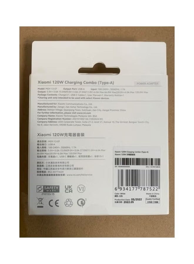 ELTRAZONE 120W Type-A Charging Combo Fast Power Adapter with Universal Compatibility for Smartphones, Laptops, and More | Efficient & Reliable Charging Solution in White Design - Image 4