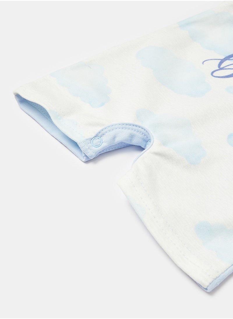 Berceau - Pop up playsuit Blue for Baby Boy - Image 1