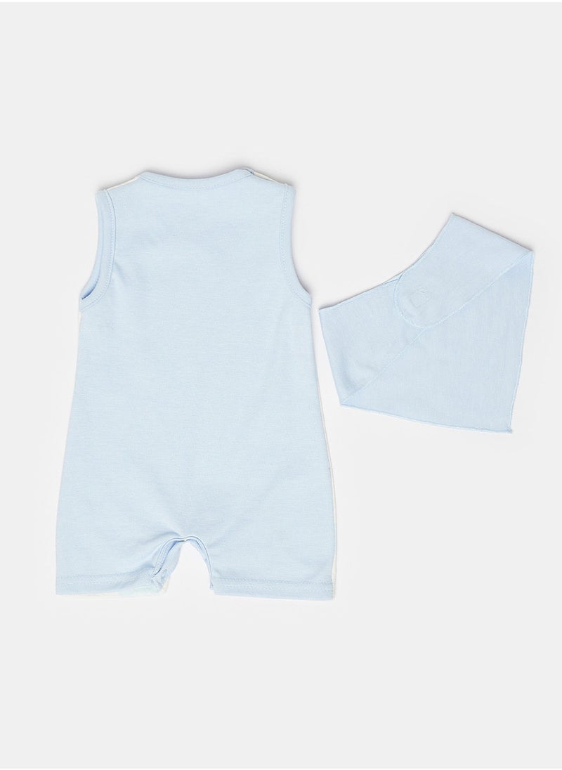 Berceau - Pop up playsuit Blue for Baby Boy - Image 1