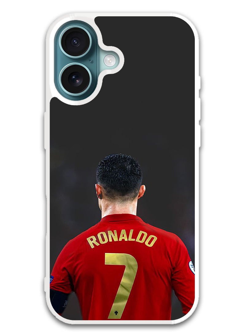 Theodor Protective Case Cover For APPLE IPHONE 16 Plus Ronaldo 7 Back (White Bumper) - Image 1