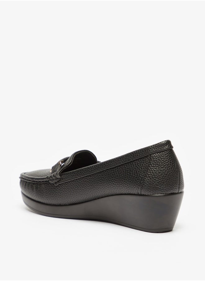 Le Confort - Textured Slip-On Shoes with Wedge Heels - Image 1