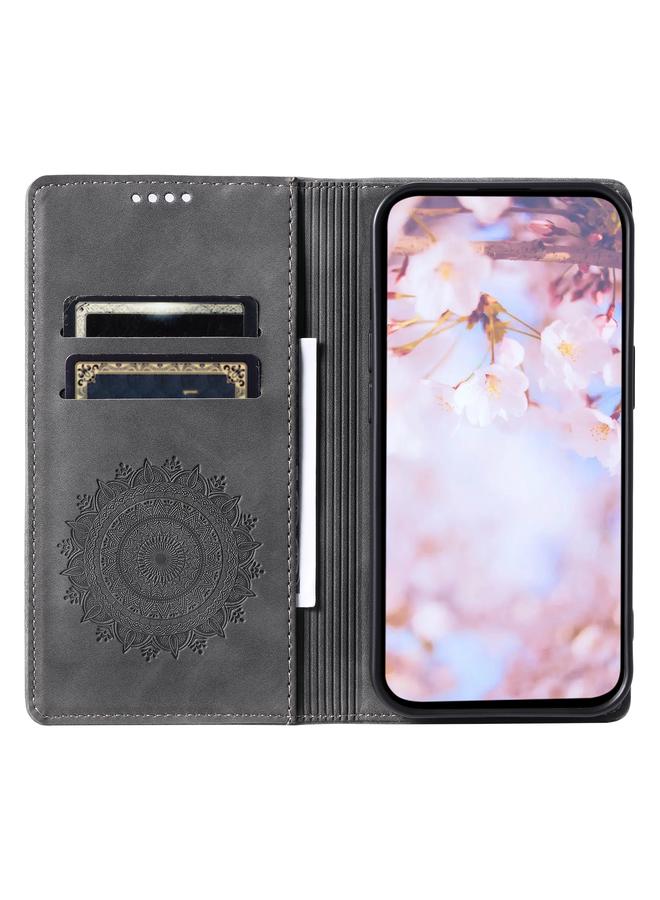 S-TOP Case For Motorola Moto E13 Totem Embossed Magnetic Leather Phone Case - Image 4