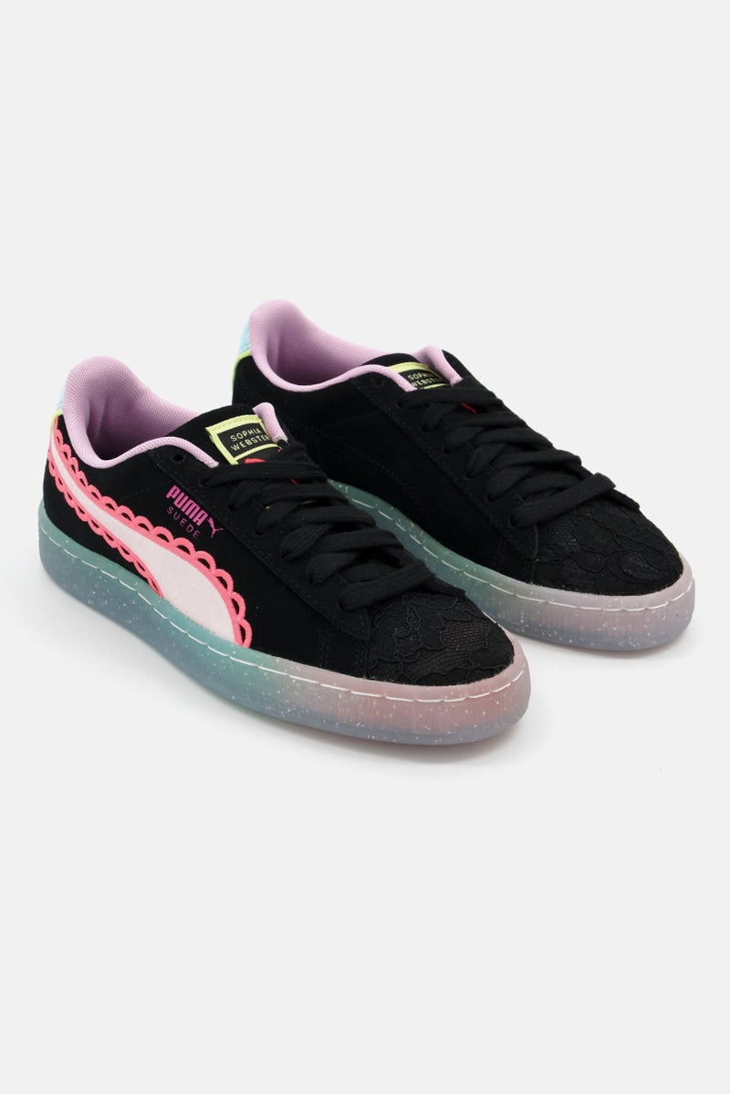 PUMA Women Suede Sophia Outdoor Shoes, Black - Image 1