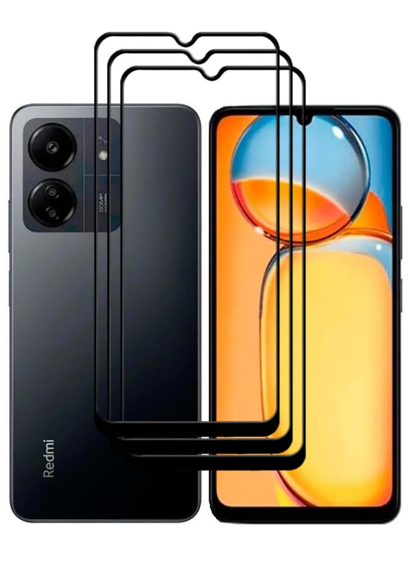 ACLIX 3 Pieces Antistatic ESD Dustproof Premium Quality High Definition Tempered Glass Screen Protector Designed For Xiaomi Redmi 13C - Image 1